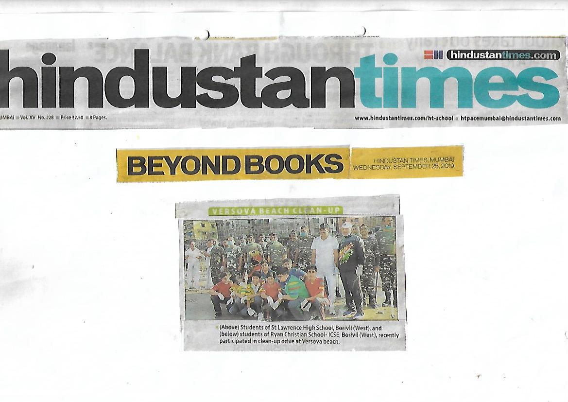 Versova Beach Cleanliness Drive was featured in Hindustan Times